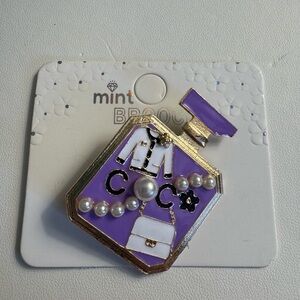New MINT Purple Perfume bottle brooch